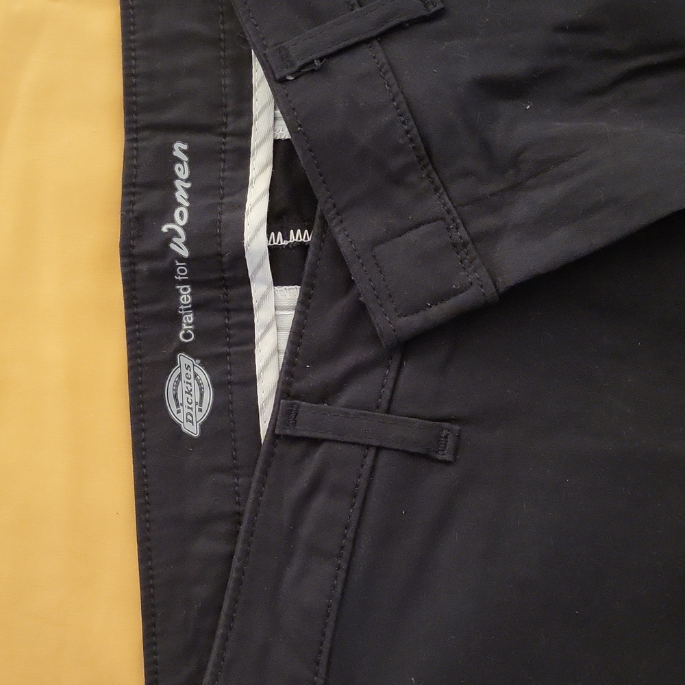 Dickies Women's Black Trousers 12 Junoirs Stretchy